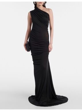 Pillar cotton-blend gown